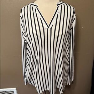 Striped V-Neck Women's Top